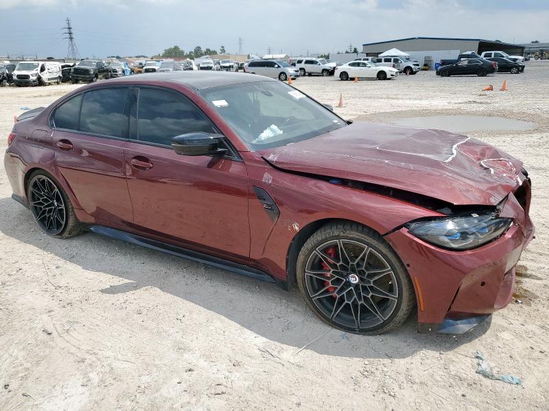 WBS33AY07PFN29346 - 2023 BMW M3 COMPETITION BURGUNDY photo 4
