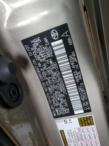 JTDKB20U977611230 - 2007 TOYOTA PRIUS BEIGE photo 12