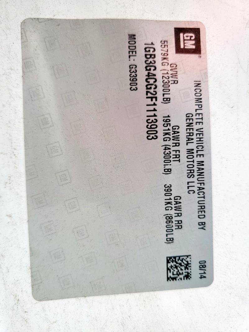 1GB3G4CG2F1113903 - 2015 CHEVROLET EXPRESS G3 Blanco foto 13