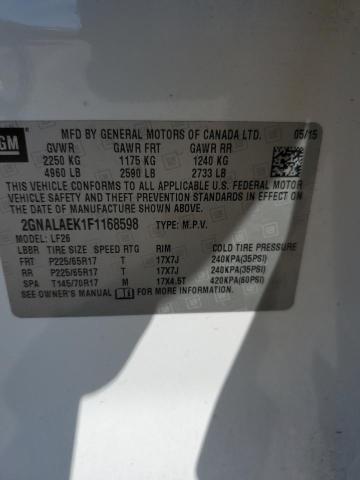 2GNALAEK1F1168598 - 2015 CHEVROLET EQUINOX LS 白色 照片 13