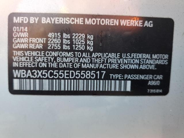 WBA3X5C55ED558517 - 2014 BMW 328 XIGT WHITE photo 12