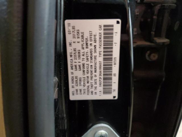 1HGCP2F3XAA186407 - 2010 HONDA ACCORD LX BLACK photo 12