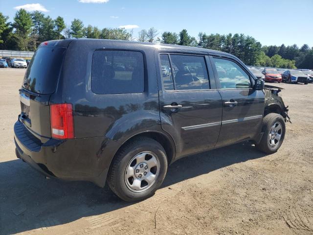 5FNYF3H29CB032556 - 2012 HONDA PILOT LX BLACK photo 3