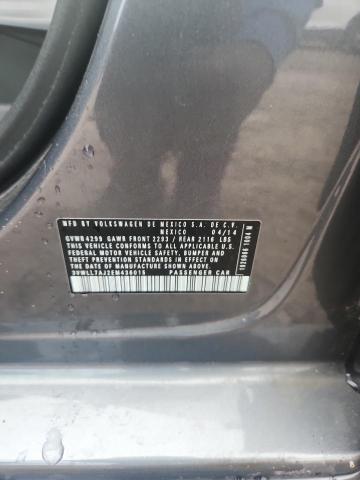 3VWLL7AJ2EM436015 - 2014 VOLKSWAGEN JETTA TDI GRAY photo 12