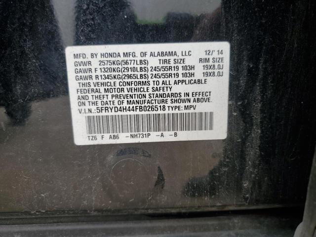 5FRYD4H44FB026518 - 2015 ACURA MDX TECHNOLOGY 黑色 照片 12