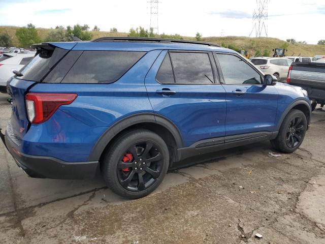 1FM5K8GCXMGA71696 - 2021 FORD EXPLORER ST BLUE photo 3