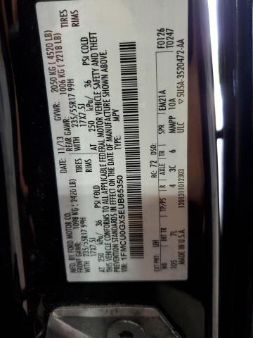 1FMCU0GX5EUB65350 - 2014 FORD ESCAPE SE BLACK photo 13