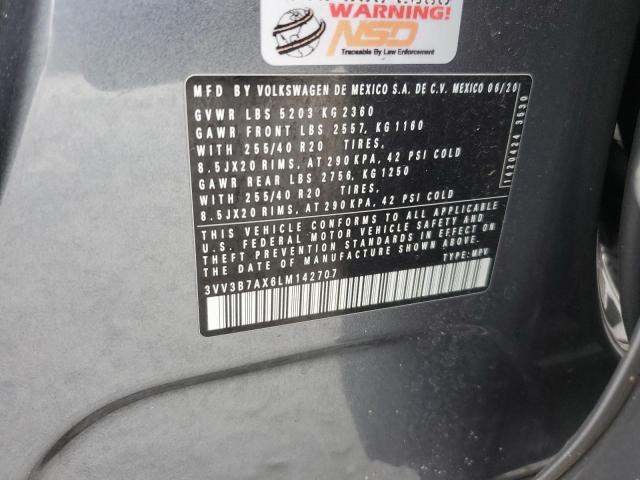 3VV3B7AX6LM142707 - 2020 VOLKSWAGEN TIGUAN SE Graphit Foto 13