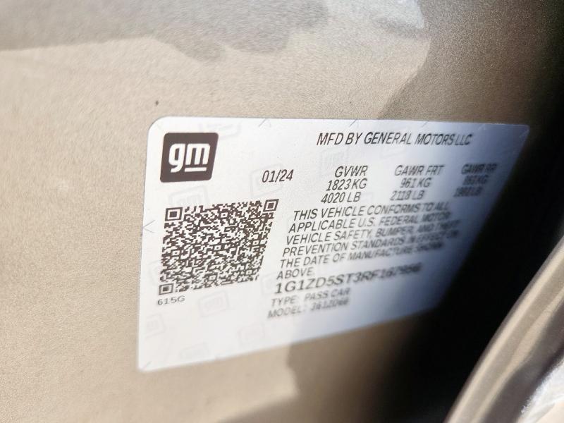 1G1ZD5ST3RF167956 - 2024 CHEVROLET MALIBU LT 棕色 照片 12