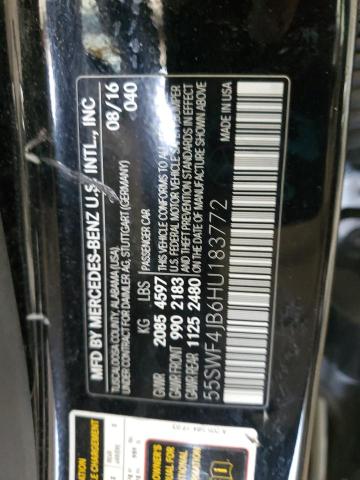 55SWF4JB6HU183772 - 2017 MERCEDES-BENZ C 300 Qara foto 12