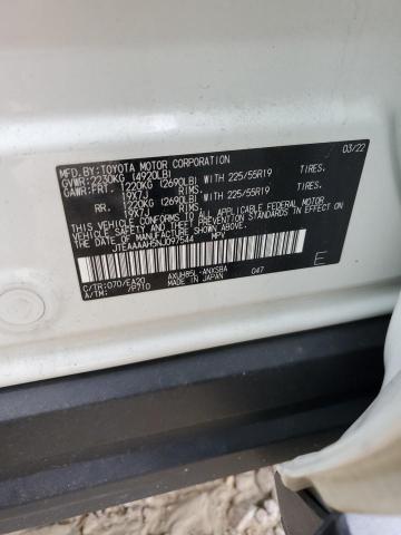 JTEAAAAH5NJ097544 - 2022 TOYOTA VENZA LE 白色 照片 13