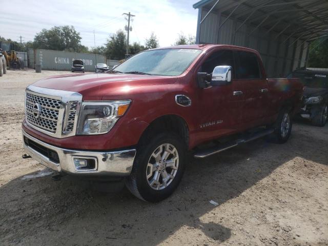 1N6BA1F46GN506450 - 2016 NISSAN TITAN XD SL RED photo 1