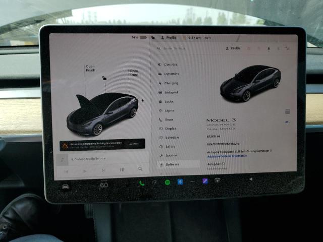 5YJ3E1EB6NF113216 - 2022 TESLA MODEL 3 Grau Foto 9