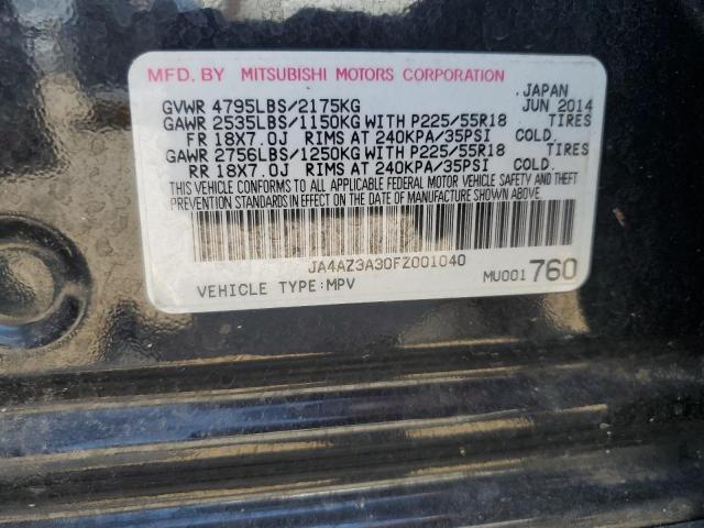 JA4AZ3A30FZ001040 - 2015 MITSUBISHI OUTLANDER SE BLACK photo 14