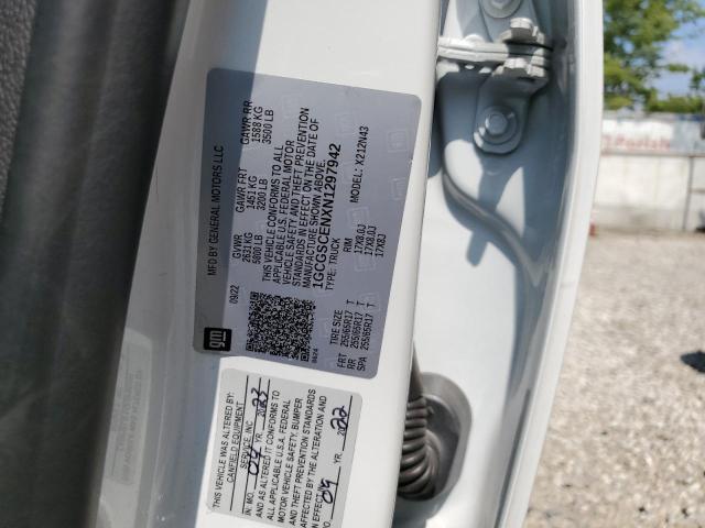 1GCGSCENXN1297942 - 2022 CHEVROLET COLORADO LT WHITE photo 12