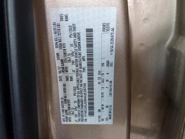 1FMCU0JD8HUE35755 - 2017 FORD ESCAPE TITANIUM ვერცხლისფერი ფოტო 13