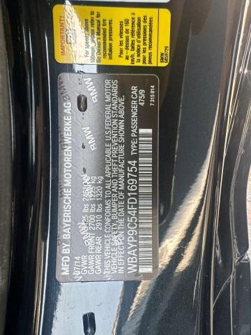 WBAYP9C54FD169754 - 2015 BMW 650 I BLACK photo 10