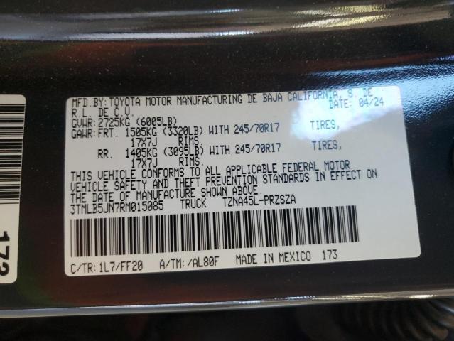 3TMLB5JN7RM015085 - 2024 TOYOTA TACOMA DOUBLE CAB Grau Foto 13