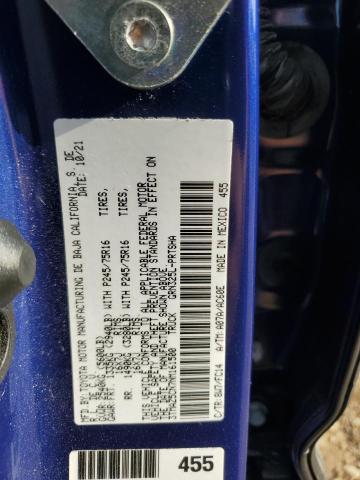 3TMAZ5CN7NM161500 - 2022 TOYOTA TACOMA DOUBLE CAB BLUE photo 20