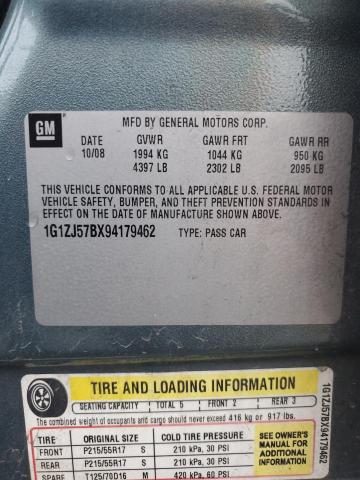 1G1ZJ57BX94179462 - 2009 CHEVROLET MALIBU 2LT TEAL photo 13