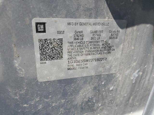 1G1BE5SM7J7192252 - 2018 CHEVROLET CRUZE LT 灰色 照片 13