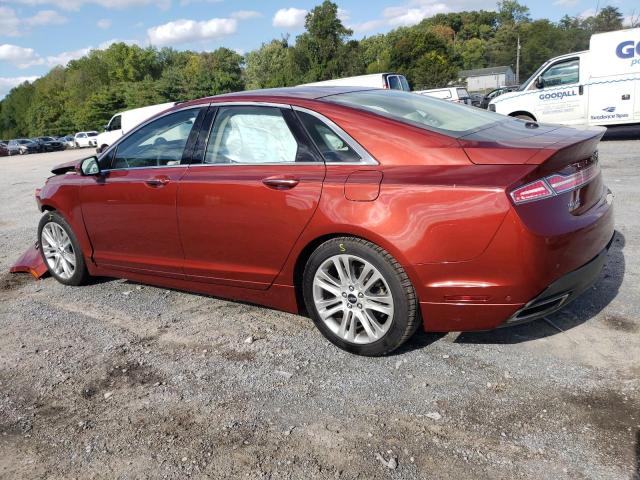 3LN6L2LU9ER804215 - 2014 LINCOLN MKZ HYBRID RED photo 2