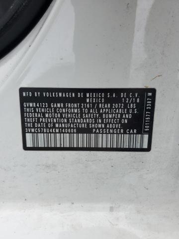 3VWC57BU4KM140606 - 2019 VOLKSWAGEN JETTA S 白色 照片 13