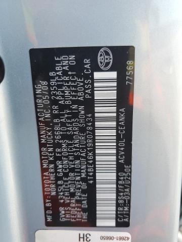 4T4BE46K19R078434 - 2009 TOYOTA CAMRY BASE Blau Foto 12