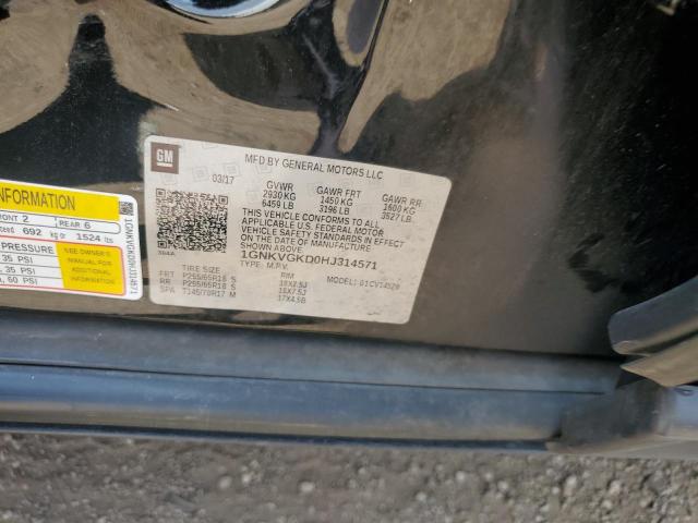 1GNKVGKD0HJ314571 - 2017 CHEVROLET TRAVERSE LT 黑色 照片 13