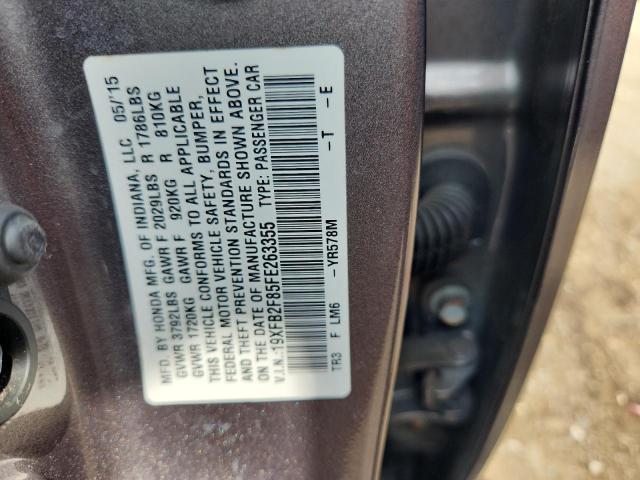19XFB2F85FE263355 - 2015 HONDA CIVIC EX GRAY photo 13