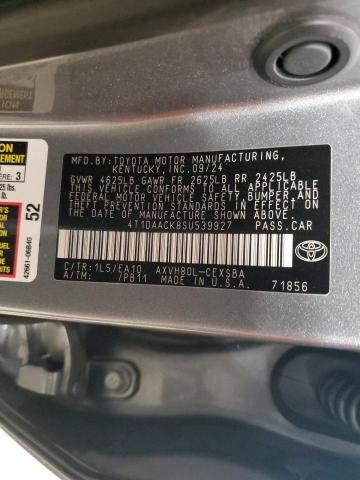 4T1DAACK8SU539927 - 2025 TOYOTA CAMRY XSE GRAY photo 13