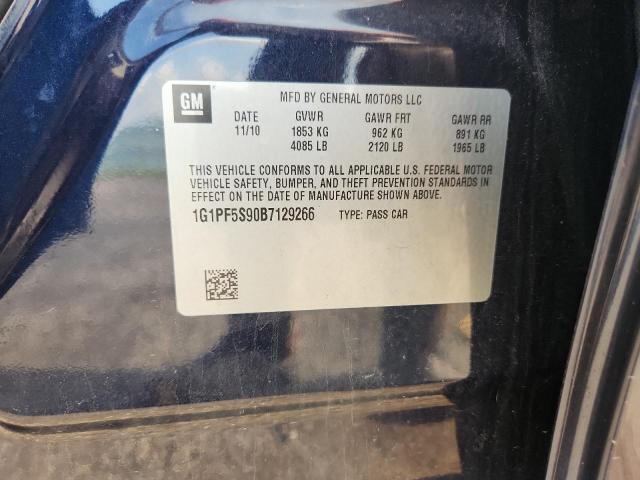 1G1PF5S90B7129266 - 2011 CHEVROLET CRUZE LT BLUE photo 12