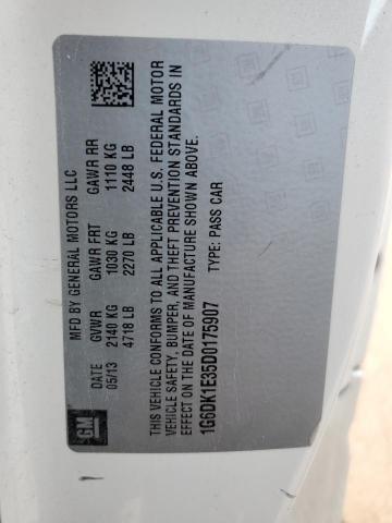 1G6DK1E35D0175907 - 2013 CADILLAC CTS PERFORMANCE COLLECTION Beyaz fotoğraf 12