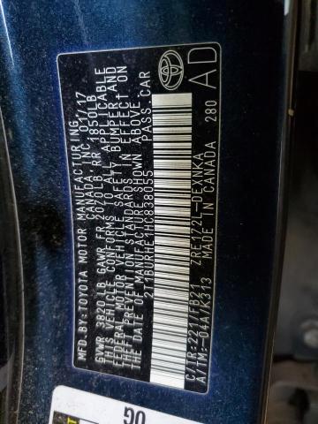 2T1BURHE1HC838055 - 2017 TOYOTA COROLLA L Blau Foto 12