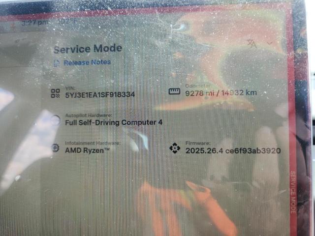 5YJ3E1EA1SF918334 - 2025 TESLA MODEL 3 Boz foto 9