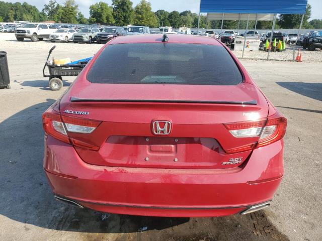 1HGCV2F39MA013178 - 2021 HONDA ACCORD SPORT Червоний фото 6