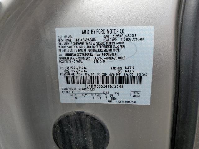 1LNHM86SX4Y675548 - 2004 LINCOLN LS Gümüş foto 12