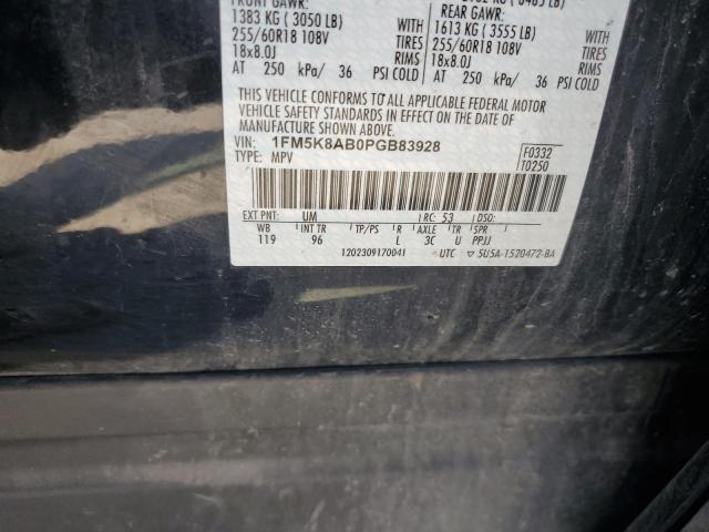 1FM5K8AB0PGB83928 - 2023 FORD EXPLORER POLICE INTERCEPTOR Schwarz Foto 14