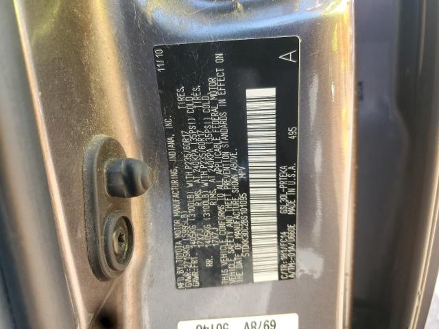 5TDKK3DC2BS101095 - 2011 TOYOTA SIENNA LE 灰色 照片 13