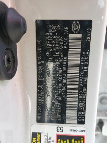4T1B61HKXJU097040 - 2018 TOYOTA CAMRY XSE 白色 照片 12