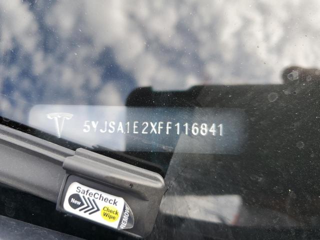 5YJSA1E2XFF116841 - 2015 TESLA MODEL S 蓝色 照片 12