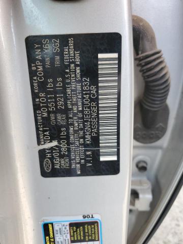 KMHGN4JE8FU041832 - 2015 HYUNDAI GENESIS 3.8L ვერცხლისფერი ფოტო 12