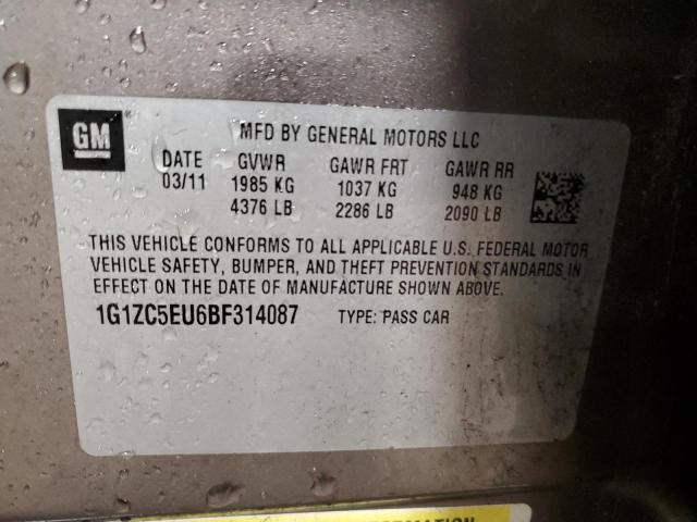 1G1ZC5EU6BF314087 - 2011 CHEVROLET MALIBU 1LT BROWN photo 12