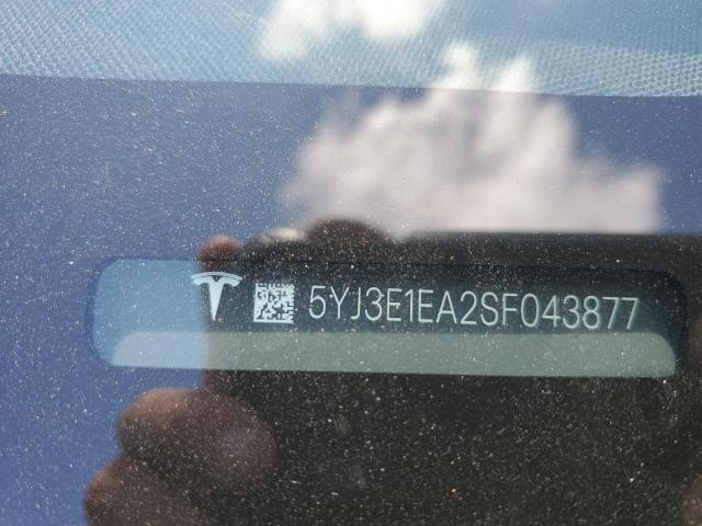 5YJ3E1EA2SF043877 - 2025 TESLA MODEL 3 GRAY photo 12