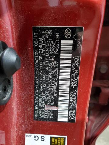 JTDEPRAE7LJ038372 - 2020 TOYOTA COROLLA LE Czerwony zdjęcie 13