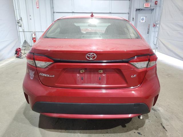 JTDEPRAE7LJ038372 - 2020 TOYOTA COROLLA LE Czerwony zdjęcie 6