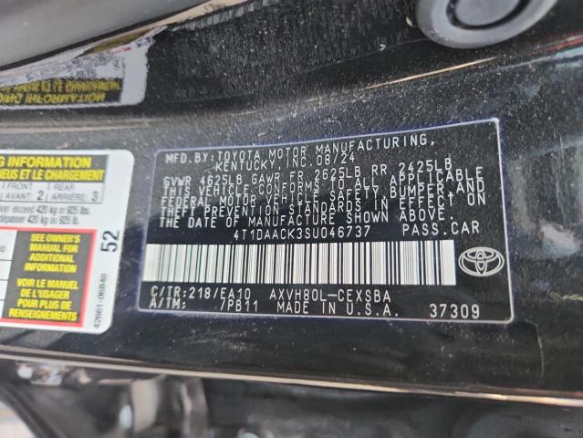 4T1DAACK3SU046737 - 2025 TOYOTA CAMRY XSE შავი ფოტო 13