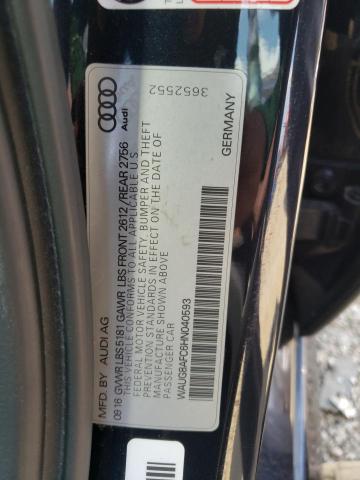 WAUG8AFC6HN040593 - 2017 AUDI A6 PREMIUM PLUS BLACK photo 12