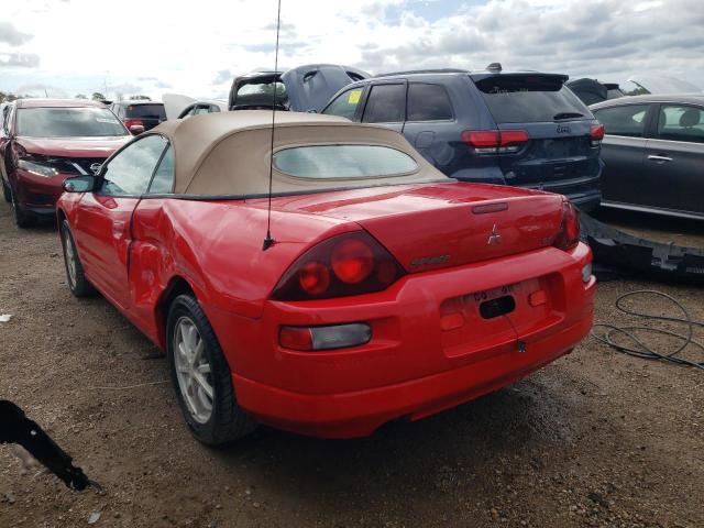 4A3AE45G51E048811 - 2001 MITSUBISHI ECLIPSE SPYDER GS RED photo 2