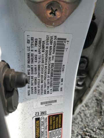 19XFA1F56BE047088 - 2011 HONDA CIVIC LX WHITE photo 13